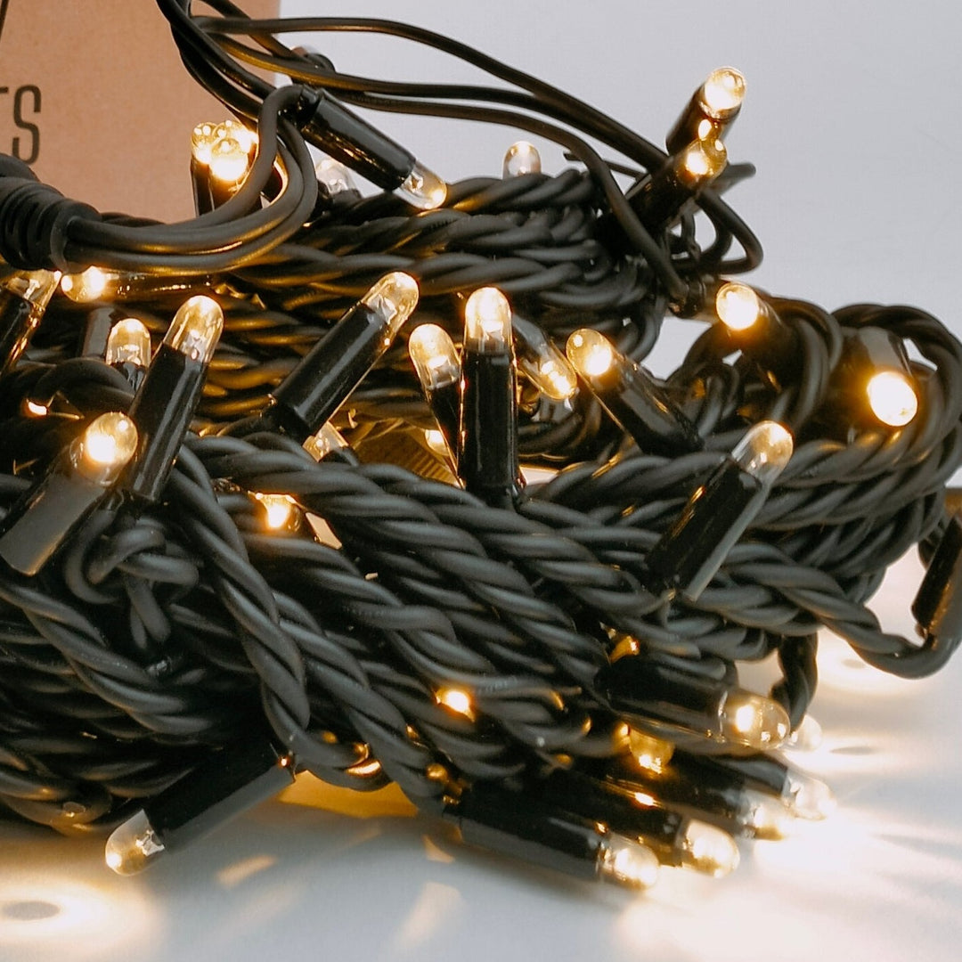 Outdoor Curtain Fairy Lights | 2m x 2m Black Rubber Connectable | Pro Series