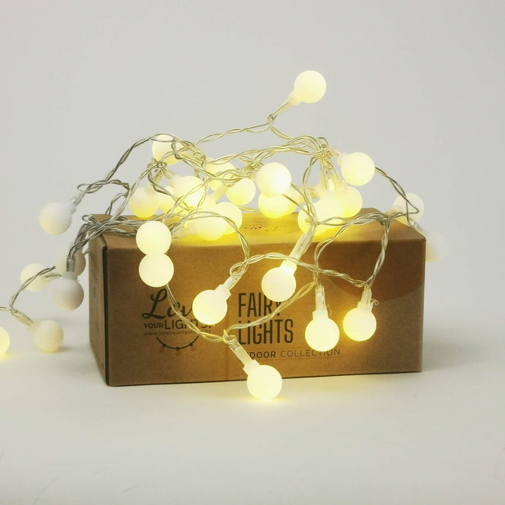 Globe Ball Fairy Lights | 40 LED Bulbs | Decorative Indoor